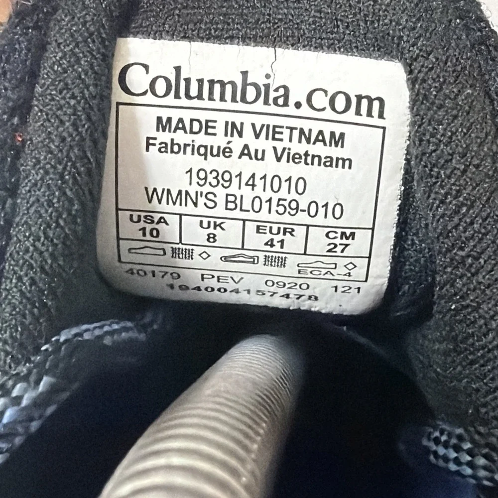 Columbia Vent Aero Walking Shoes Womens Size 10 Casual‎ Black Comfort Light Shoe